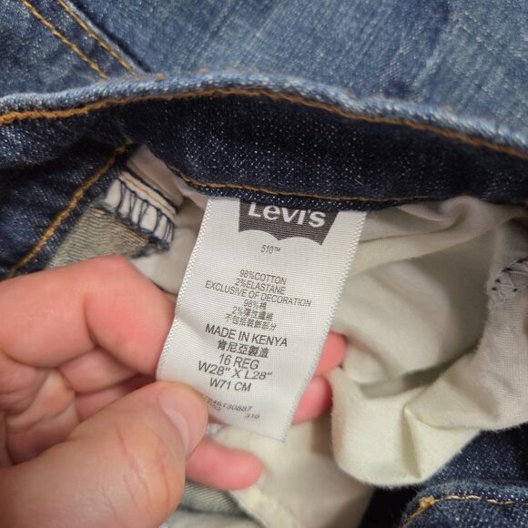 Women's Levi's Size 16 510 Mid-Rise Skinny Jeans Dark Wash Stretch - Picture 8 of 10